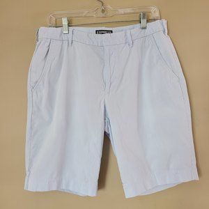🌵 Express Men's Striped Blue White Cotton Shorts Size 31W 10L